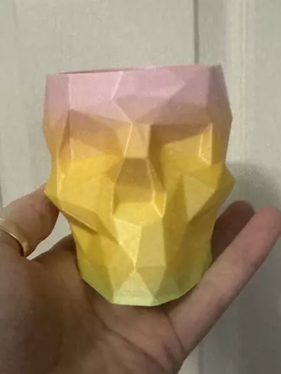 plant/2.5x3.5” Low Polly skull pot 1-0-thumbnail