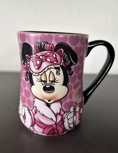 plant/Disney Parks Exclusive Minnie Mouse Mug Pink Black 5.5 Inch Ceramic Collectible-0-thumbnail