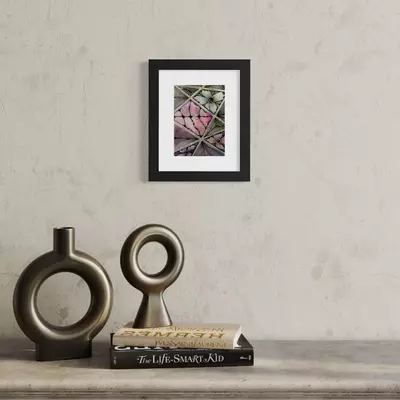 plant/“Geometric Abstract 2” 7x5” original painting-2-thumbnail