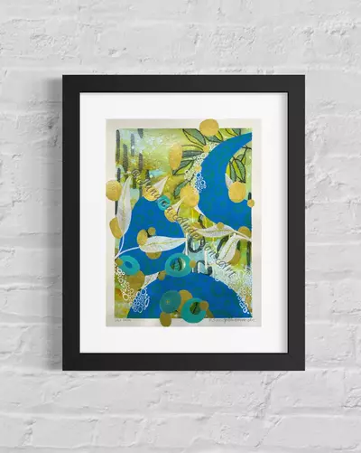 plant/“Floral Abstract 2” 12x9” original painting-2-thumbnail