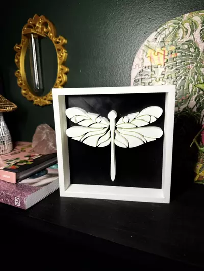 plant/Dragonfly Shadowbox | 3d printed-3-thumbnail