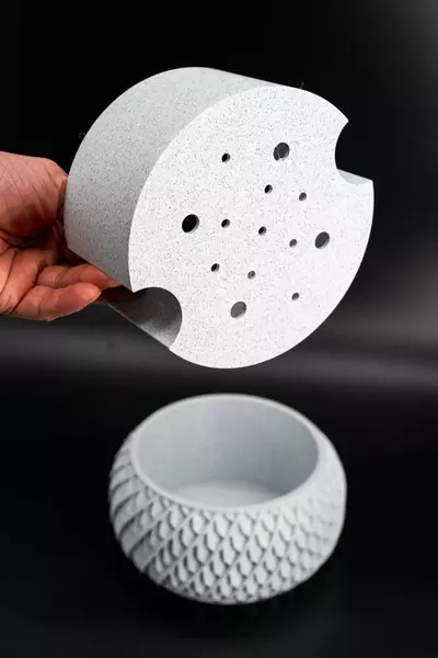 plant/Evlar 6in Self-watering pot - Oreo Marble-2-thumbnail