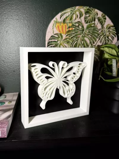 plant/Butterfly Shadowbox | 3d printed-2-thumbnail
