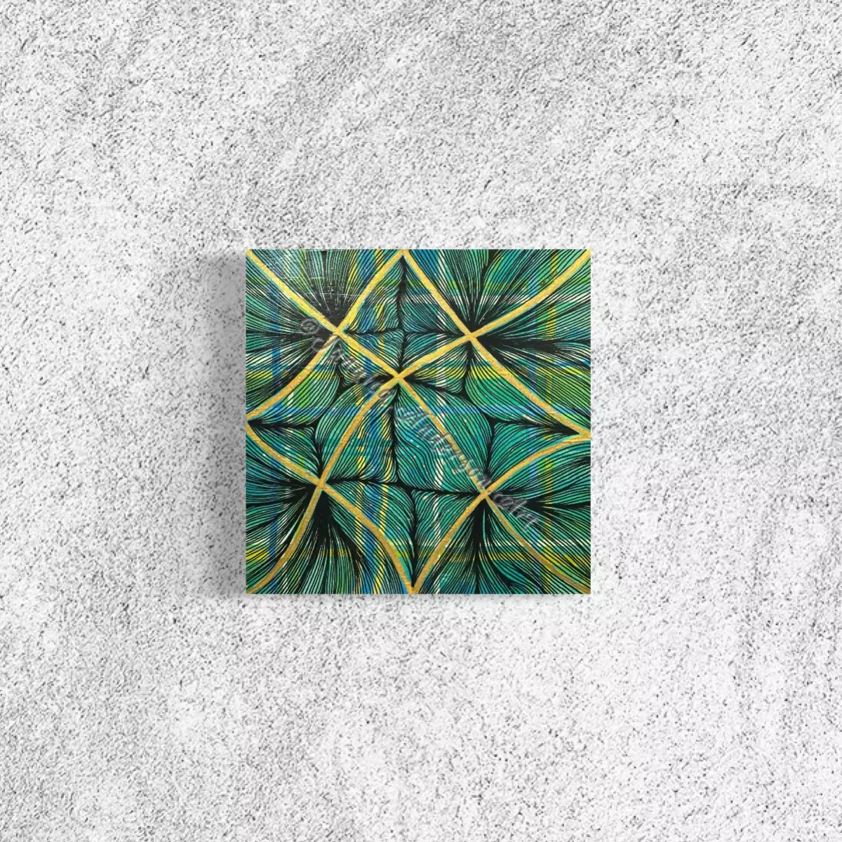 plant/“Geometric Abstract” 8x8” original painting-0