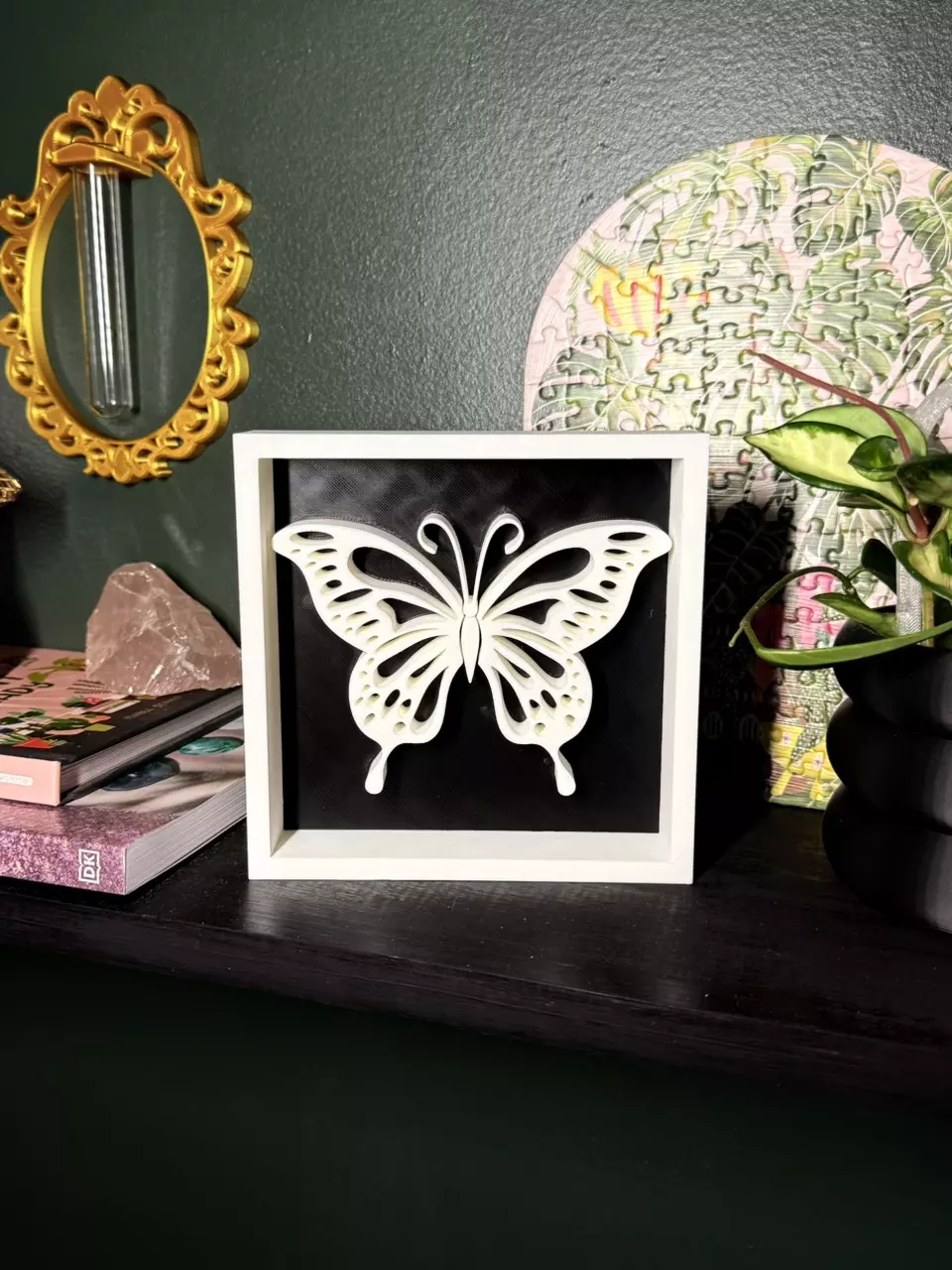 plant/Butterfly Shadowbox | 3d printed-3