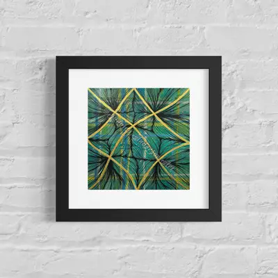 plant/“Geometric Abstract” 8x8” original painting-2-thumbnail
