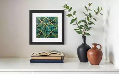 plant/“Geometric Abstract” 8x8” original painting-3-thumbnail