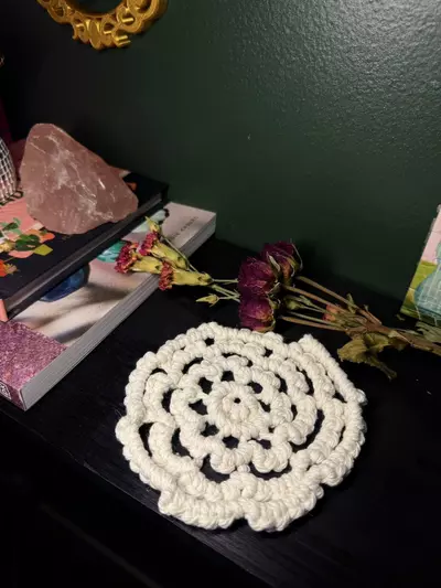 plant/Wild Rose Coasters | Macrame Coaster | Choose your color-7-thumbnail