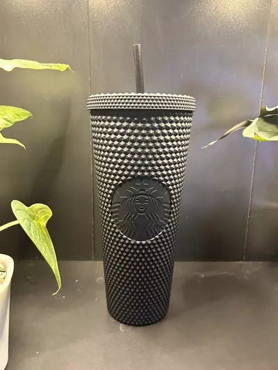 plant/Starbucks Black Studded Tumbler 24oz-0-thumbnail