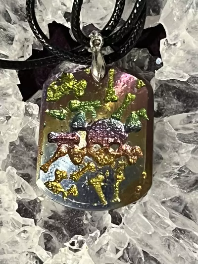 plant/Bismuth Pendant w/chain-0-thumbnail