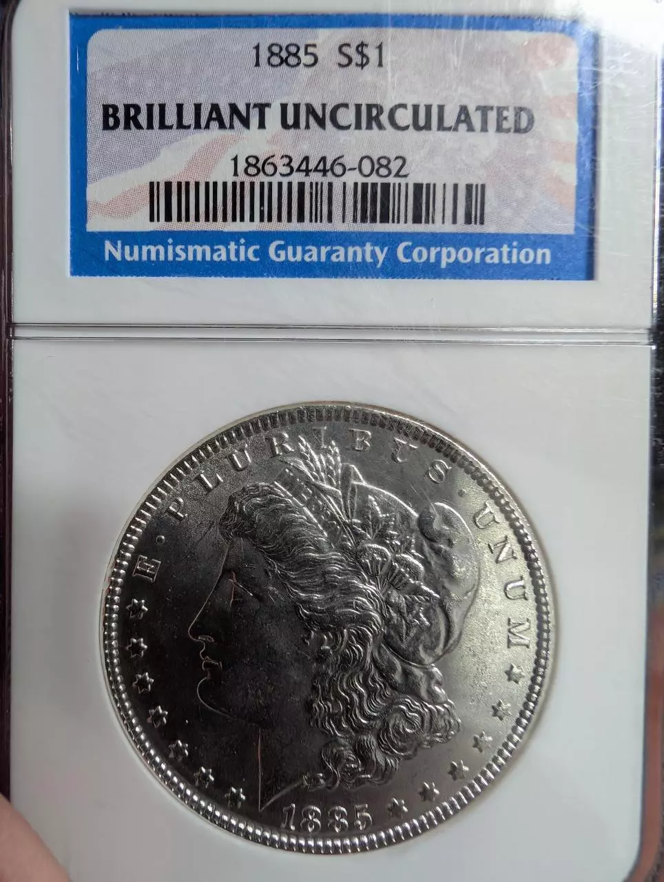 plant/1885 Morgan Dollar NGC BU-0