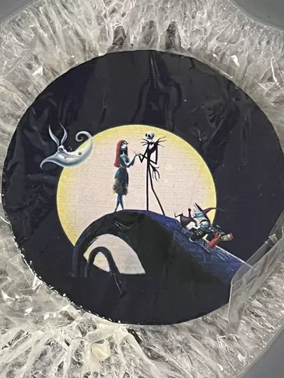 plant/Nightmare Before Christmas Painted on Agate Slab-0-thumbnail