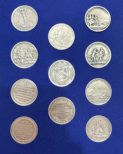 plant/America's First Medals, Battles of the American Revolution, 1973, Pewter-1-thumbnail