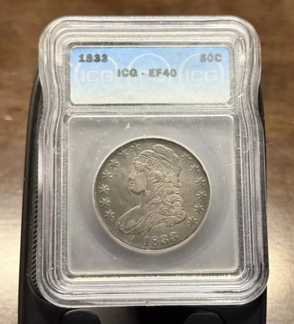 plant/1833 Capped Bust Half Dollar ANACS XF40-0