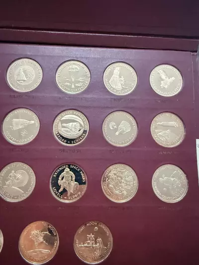 plant/Danbury Mint Men In Space Series - Bronze Proof Set 1st Edition 21 Coins-1-thumbnail