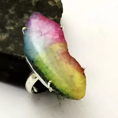 plant/Rainbow Solar Quartz Silver 925 Ring Size 7-0-thumbnail