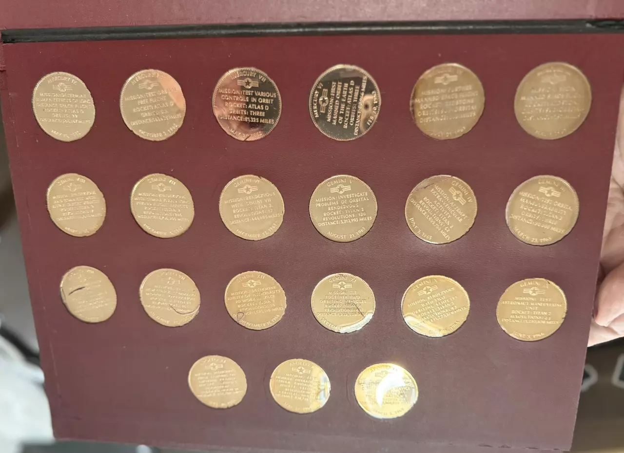 plant/Danbury Mint Men In Space Series - Bronze Proof Set 1st Edition 21 Coins-7