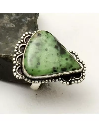 plant/Ruby Zoisite Silver 925 Ring Size 7.5-0-thumbnail