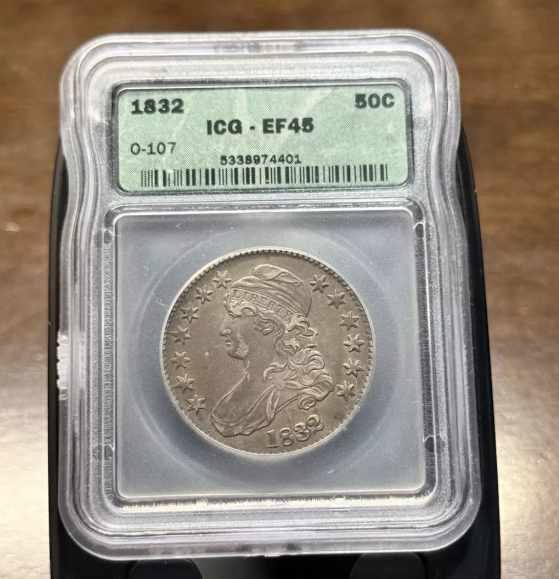 plant/1832 Bust Half Dollar ANACS XF45 O-103-0