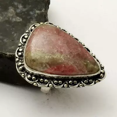 plant/Rhodonite Silver 925 Ring Size 7.25-0-thumbnail