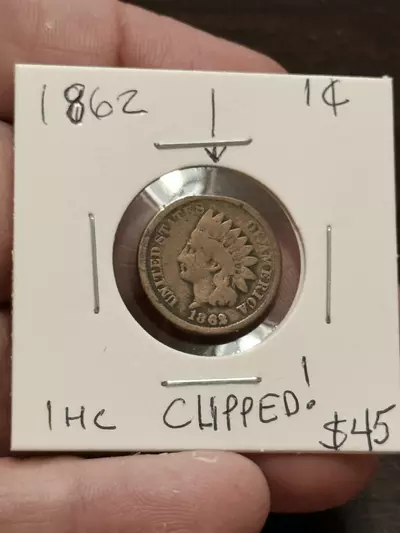 plant/1862 INDIAN HEAD CENT CLIPPED ERROR!-1-thumbnail