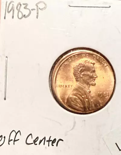 plant/TWO ERROR COINS  1983-P LINCOLN MEMORIAL CENTS BU RED-2-thumbnail