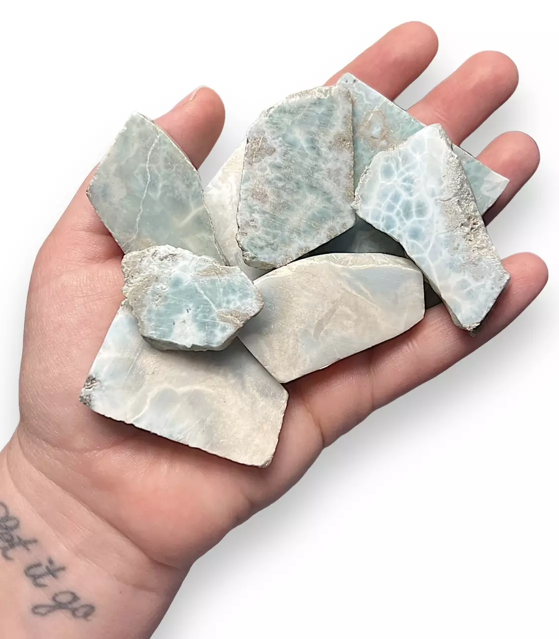 plant/$80 | 1 lb Lot of Larimar Slabs - wholesale value-0