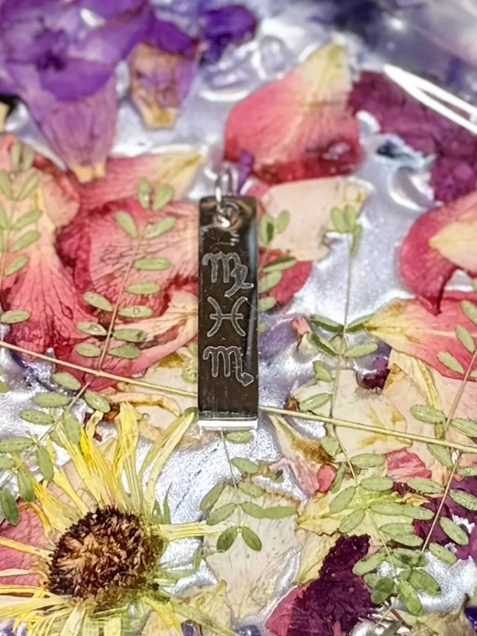 plant/Custom birth chart pendant-0