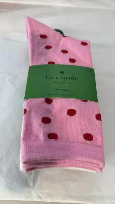 plant/Kate Spade 3 pairs of socks pink red and white-0-thumbnail