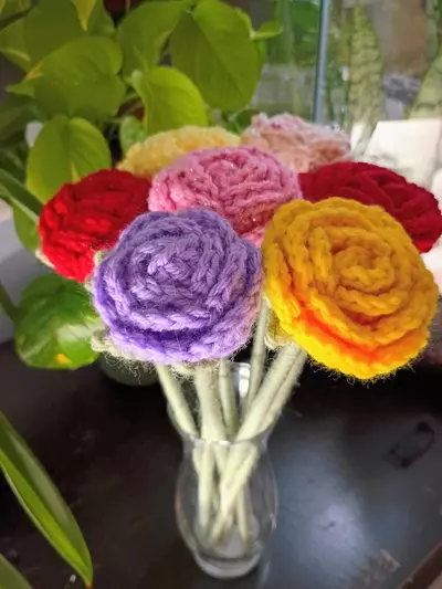 plant/Handmade crochet Roses-4-thumbnail