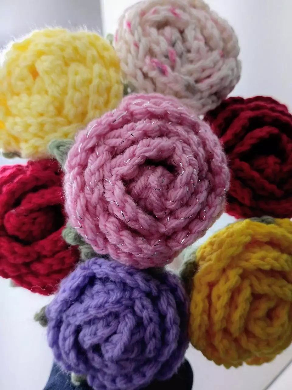 plant/Handmade crochet Roses-0