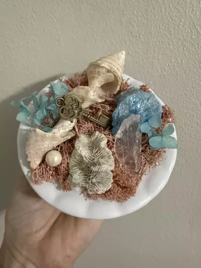 plant/Coastal themed cake stand-1-thumbnail
