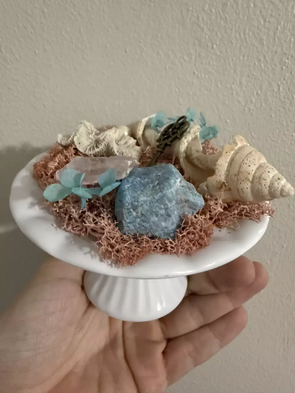 plant/Coastal themed cake stand-2