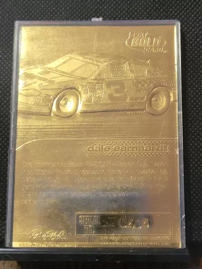plant/23 kt Gold Card Dale Earnhardt with stand, box and COA-1-thumbnail
