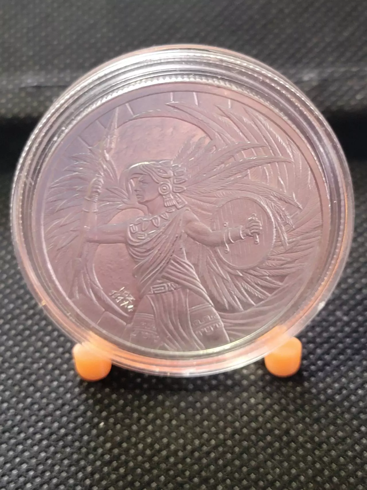 plant/Aztec Eagle Warrior - 1 oz .999 Fine Silver Round-0