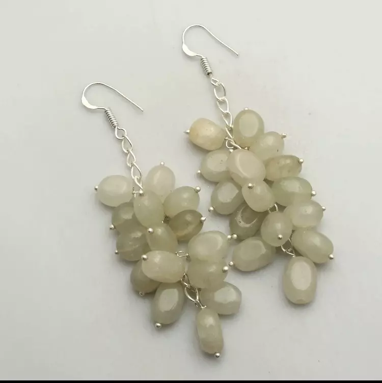 plant/Prehnite Earrings-0