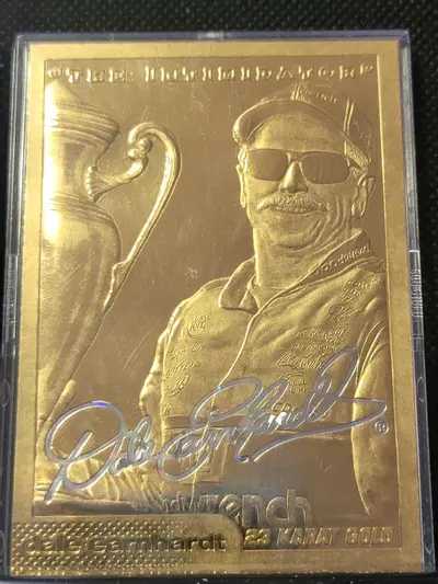 plant/23 kt Gold Card Dale Earnhardt with stand, box and COA-0-thumbnail