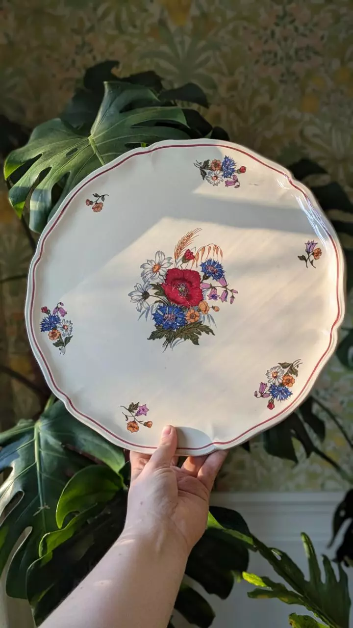 plant/agreste sarreguemines floral platter, made in france-3