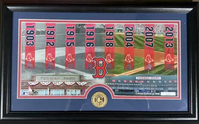 plant/Boston Red Sox World Series Champions Bronze Coin Photo under glass 308/5000 LTD-0-thumbnail