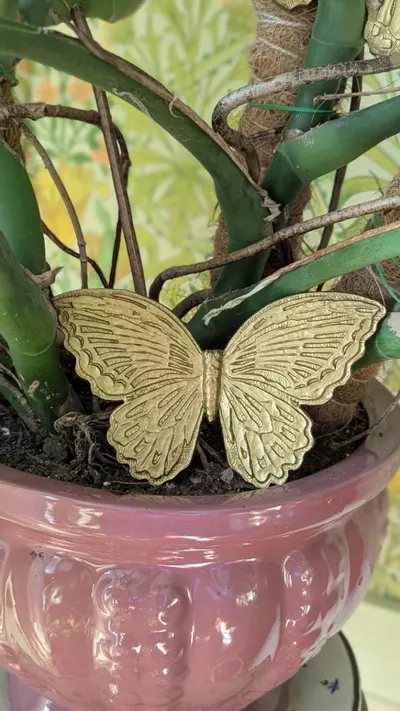 plant/pair of MCM homco plastic butterflies-1-thumbnail
