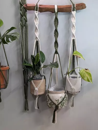 plant/3-holder hanger, holds up to (3) 7" pots!-0-thumbnail