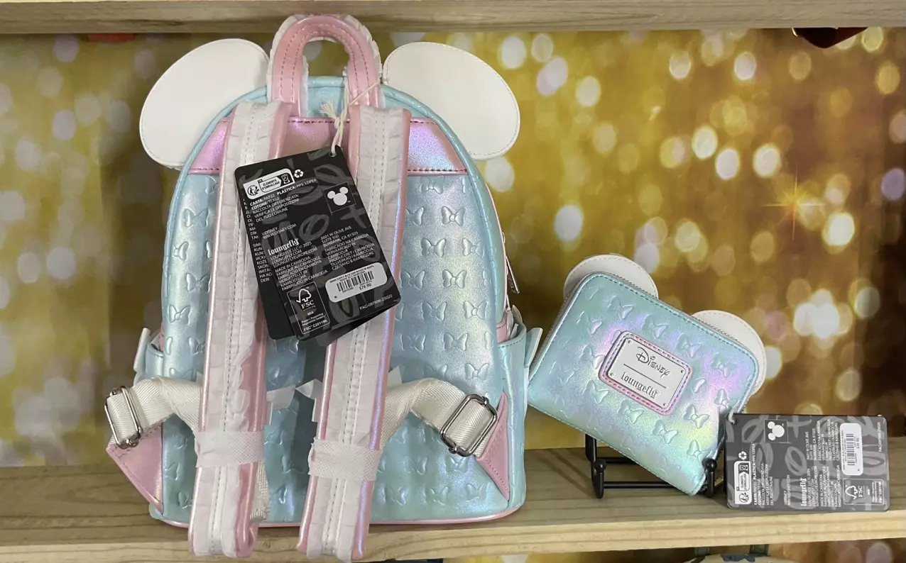 plant/Loungefly Disney Minnie Mouse Ruffle Ears Mini Backpack with matching wallet-1