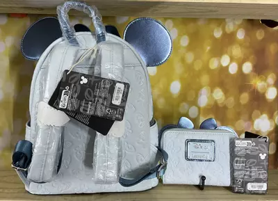 plant/Loungefly Disney Minnie Mouse Blue Butterfly Mini Backpack with matching wallet-1-thumbnail