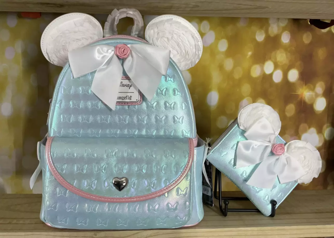 plant/Loungefly Disney Minnie Mouse Ruffle Ears Mini Backpack with matching wallet-0