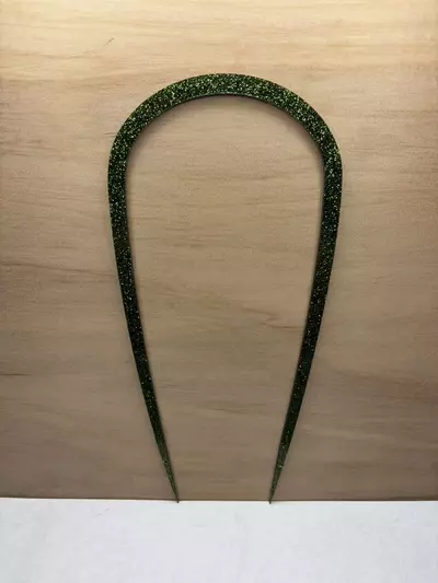 plant/2pk Dark Green Glitter 11” Wide Top Trellis-0-thumbnail