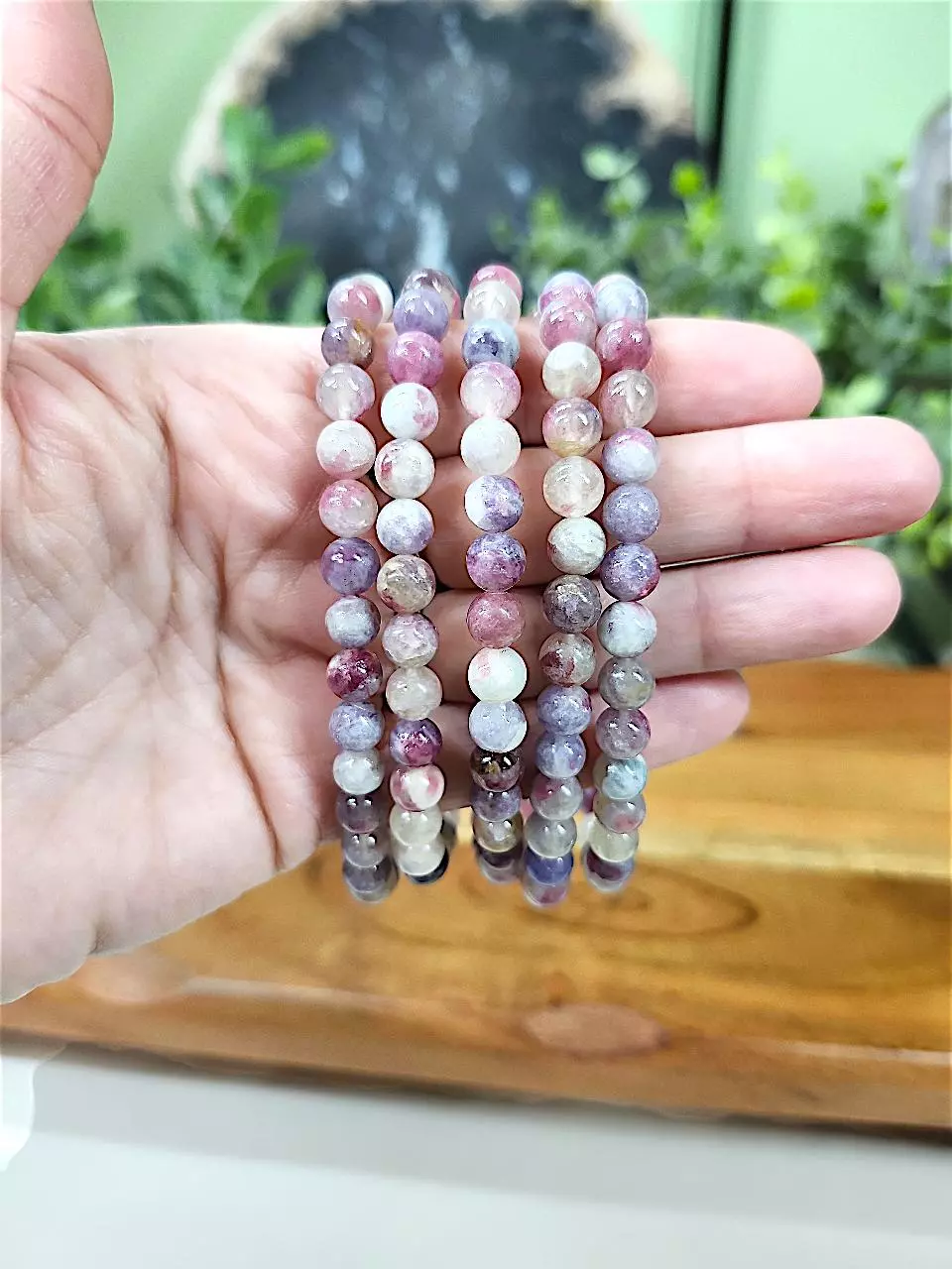 plant/Unicorn Stone Bracelet 6mm 7"-0