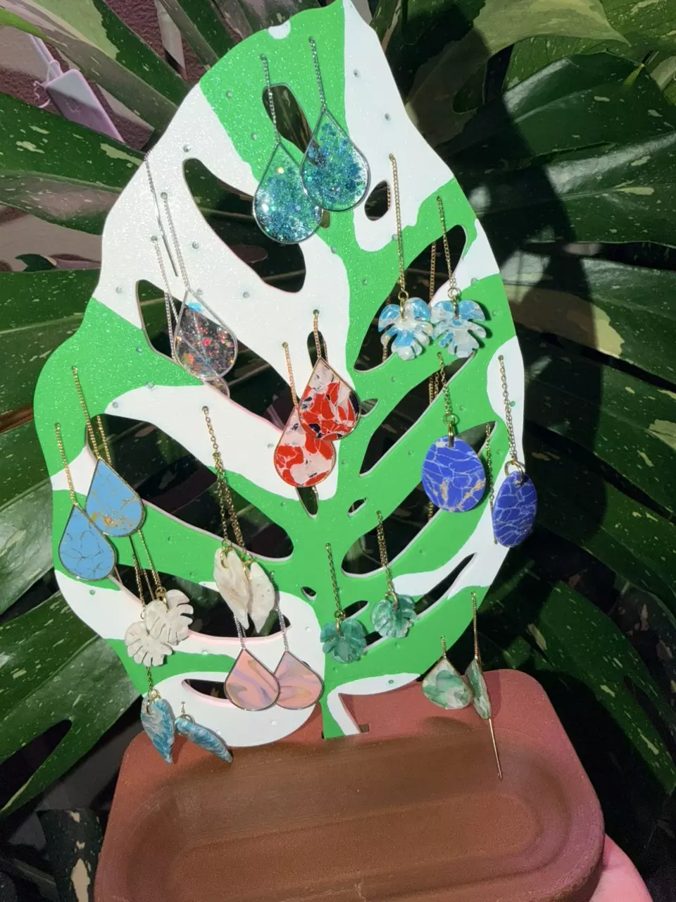 plant/Customized earring holder! Many color options are available!!!-1