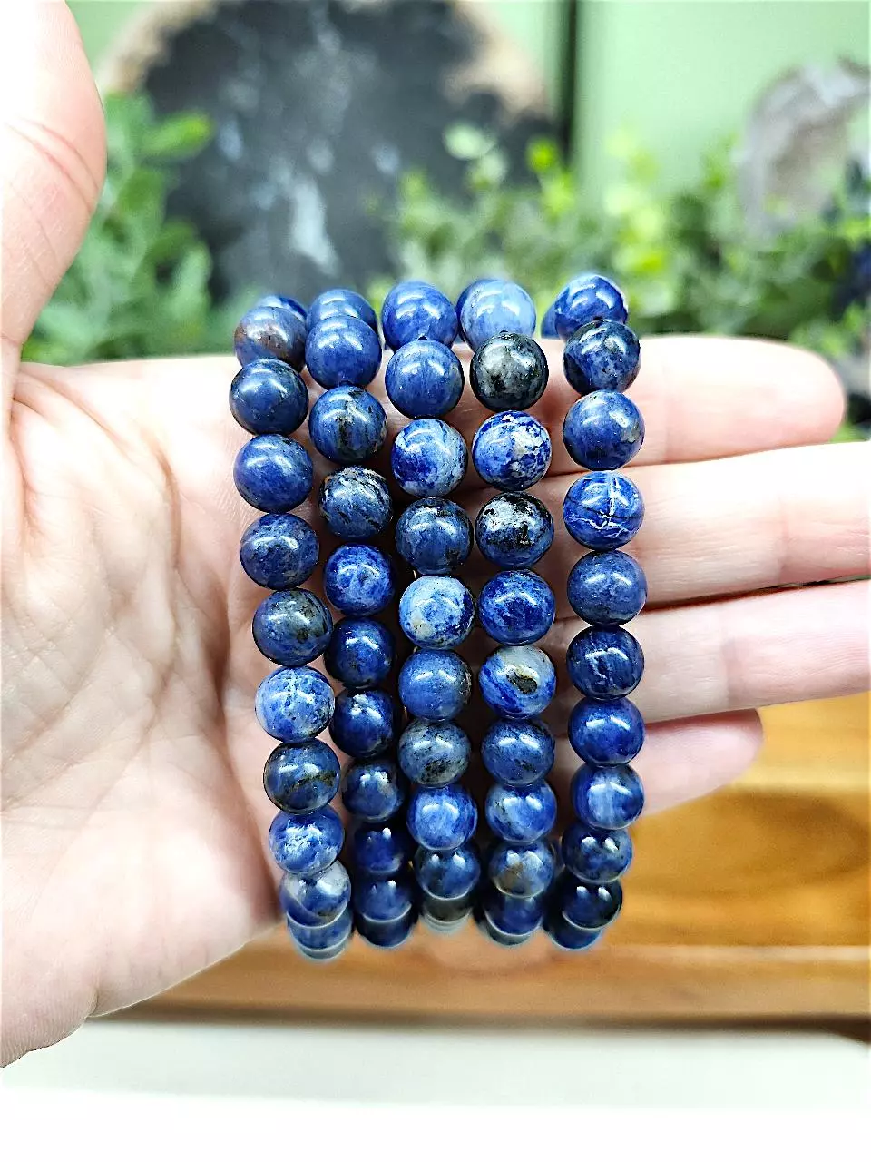 plant/Sodalite bracelet 8mm 7"-0