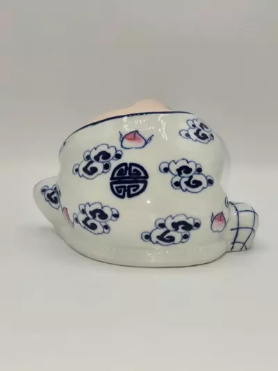 plant/Vintage Chinese Porcelain Laughing Buddha Budai Figurine Incense Holder-3-thumbnail