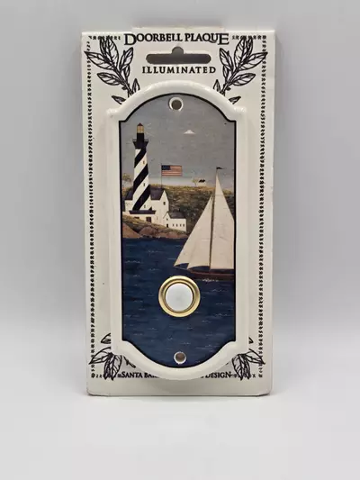 plant/Santa Barbara Ceramic Design Vintage Illuminated Doorbell Plaque Lighthouse-0-thumbnail